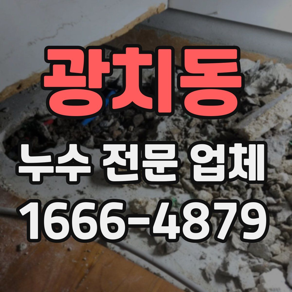 광치동 누수 전문 업체