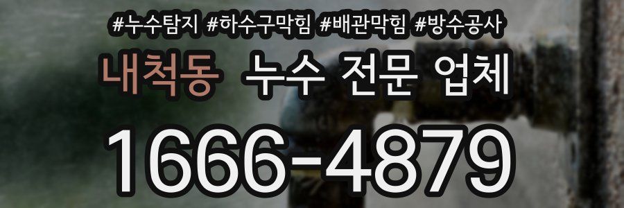 내척동 누수 전문 업체