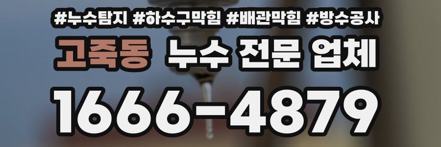 고죽동 누수 전문 업체