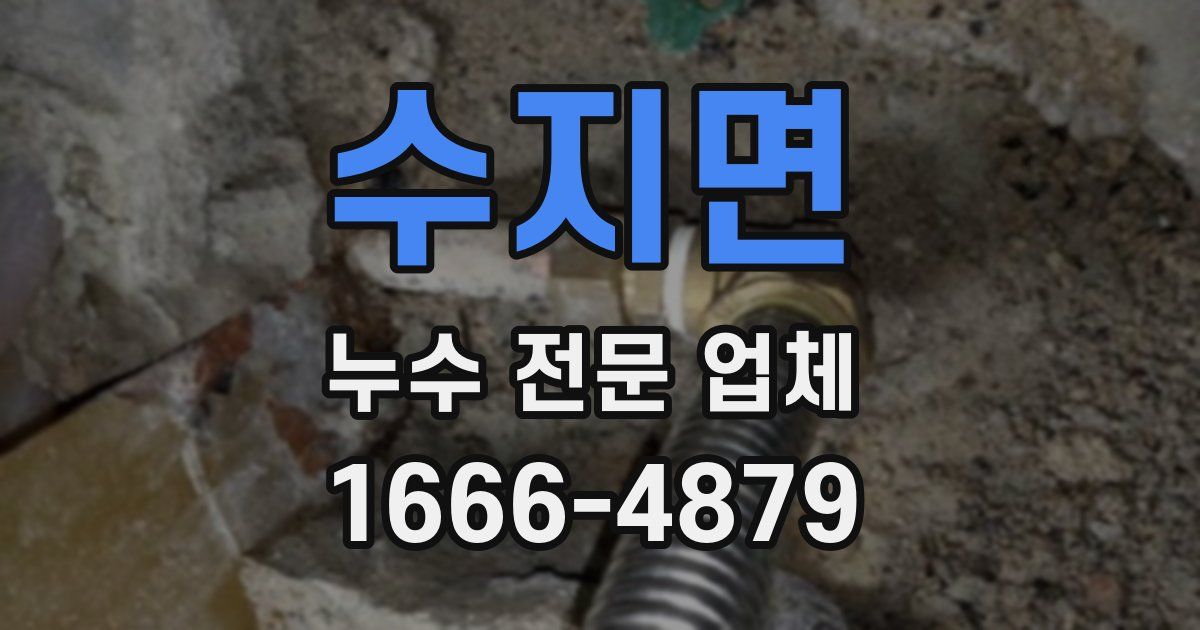 수지면 누수 전문 업체