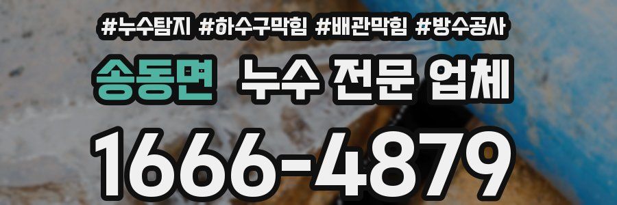 송동면 누수 전문 업체
