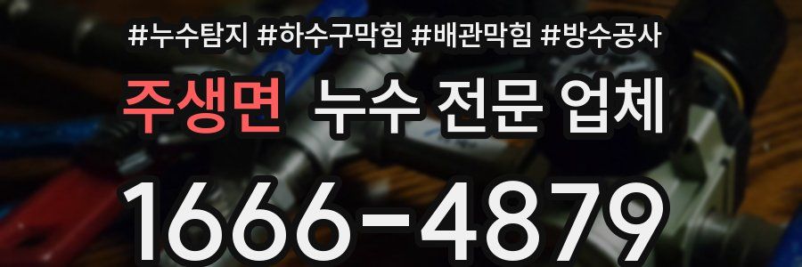 주생면 누수 전문 업체