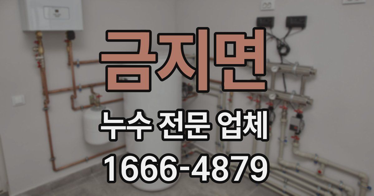 금지면 누수 전문 업체