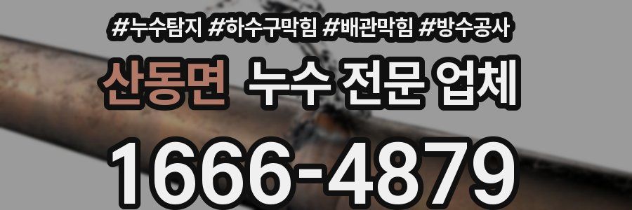 산동면 누수 전문 업체