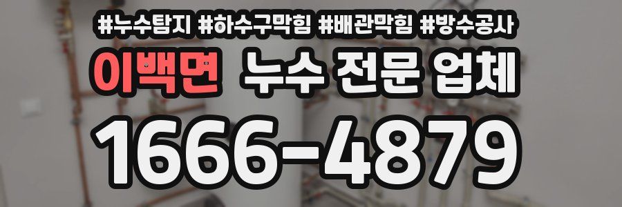 이백면 누수 전문 업체