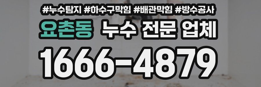 요촌동 누수 전문 업체