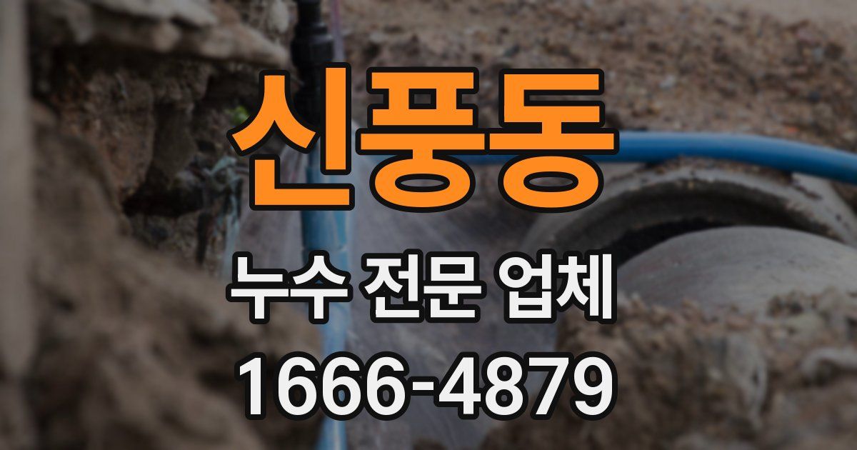 신풍동 누수 전문 업체