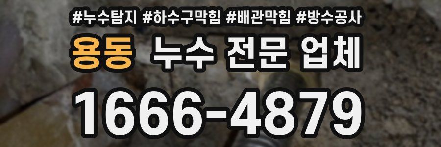 용동 누수 전문 업체