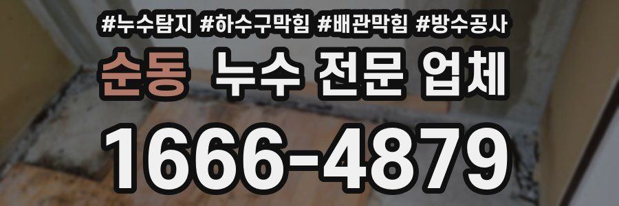 순동 누수 전문 업체