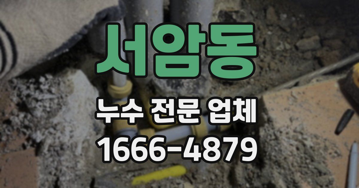 서암동 누수 전문 업체