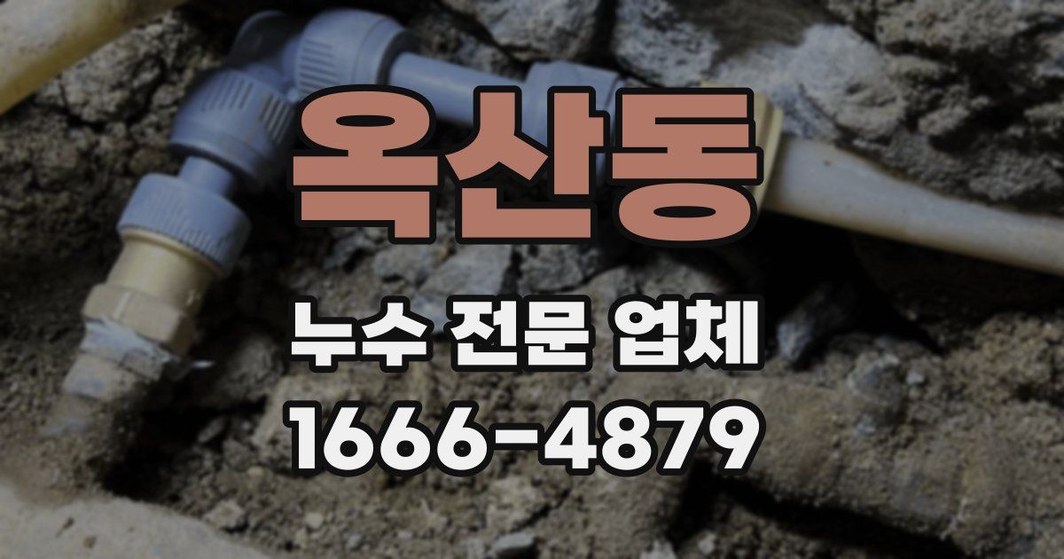 옥산동 누수 전문 업체