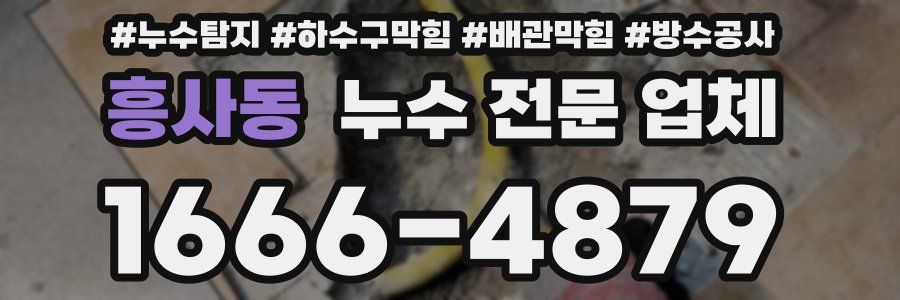 흥사동 누수 전문 업체