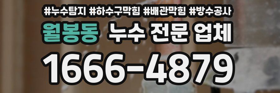 월봉동 누수 전문 업체