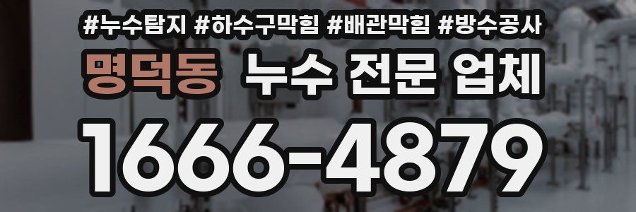 명덕동 누수 전문 업체