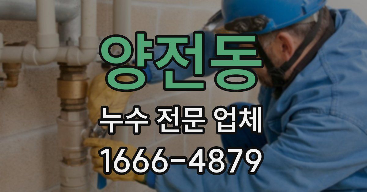 양전동 누수 전문 업체