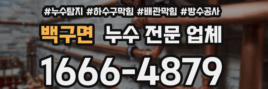 백구면 누수 전문 업체