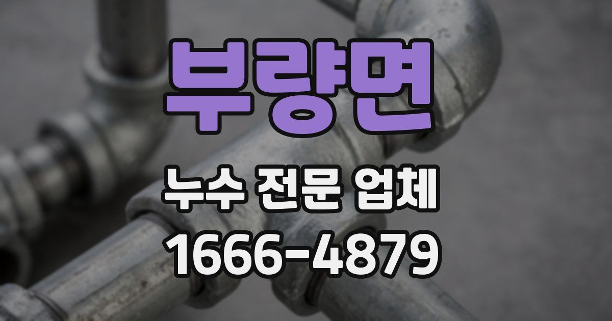 부량면 누수 전문 업체