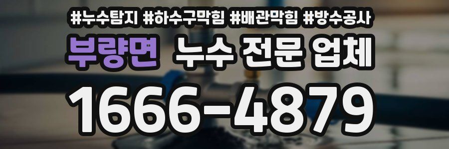 부량면 누수 전문 업체