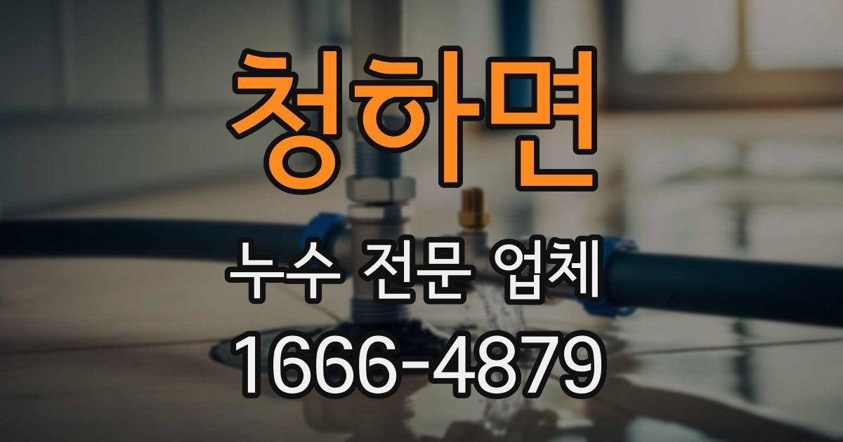 청하면 누수 전문 업체