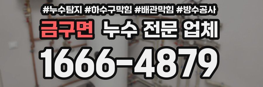 금구면 누수 전문 업체