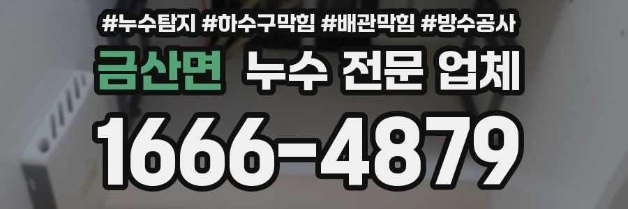금산면 누수 전문 업체