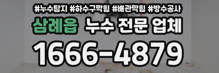 삼례읍 누수 전문 업체