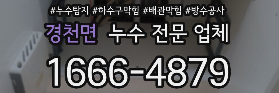 경천면 누수 전문 업체