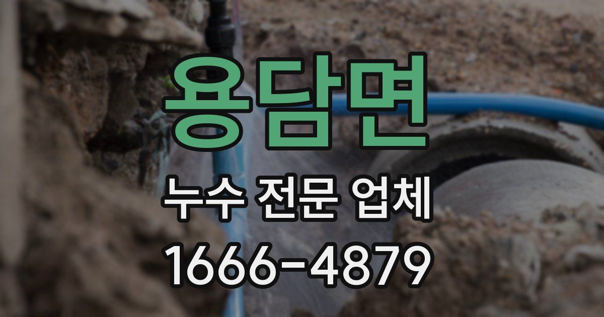 용담면 누수 전문 업체