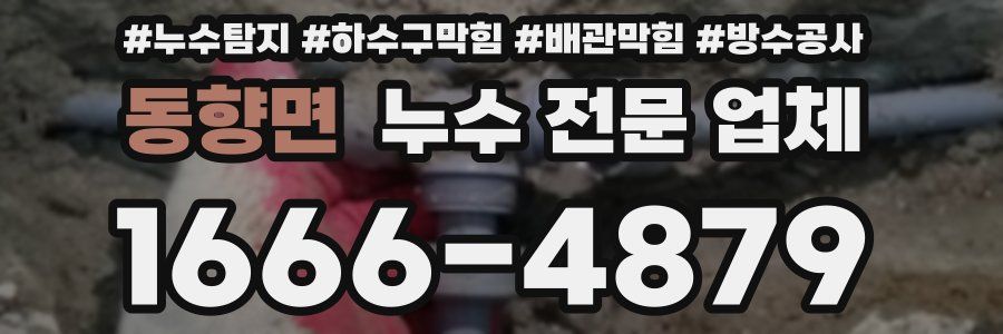 동향면 누수 전문 업체