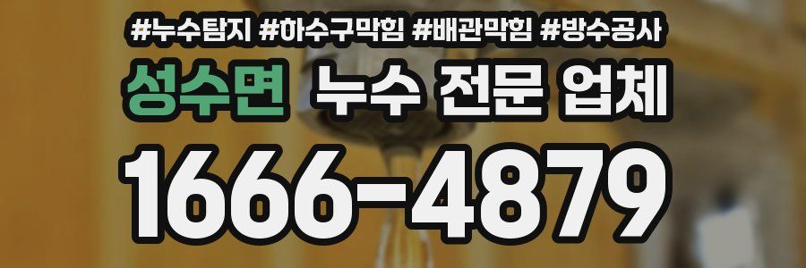 성수면 누수 전문 업체