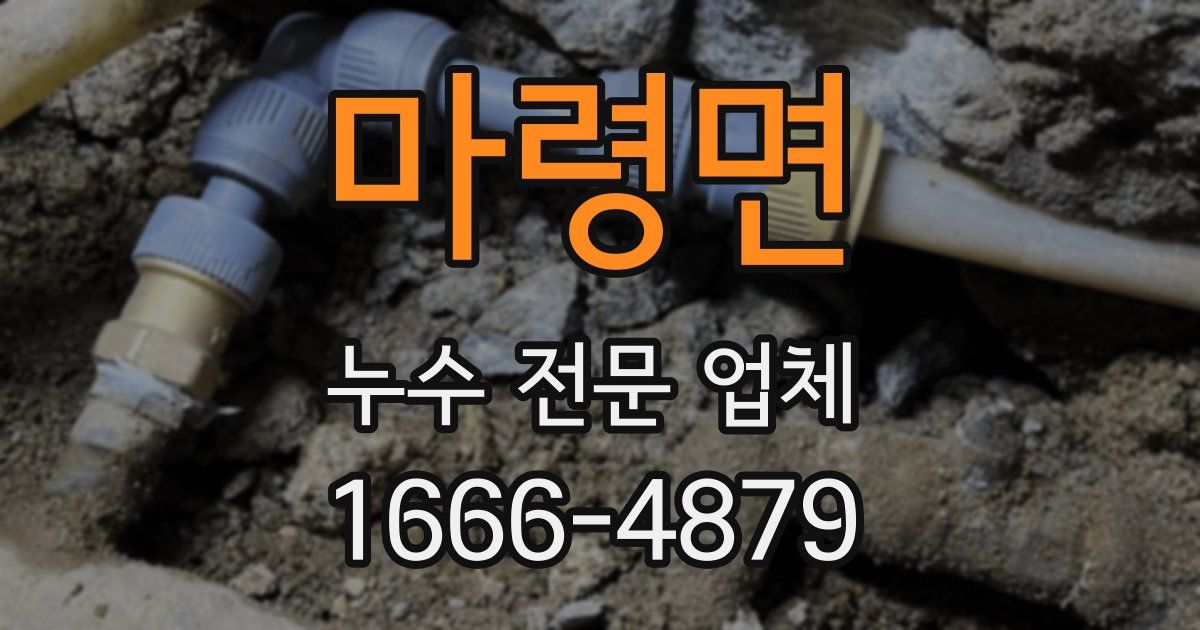 마령면 누수 전문 업체
