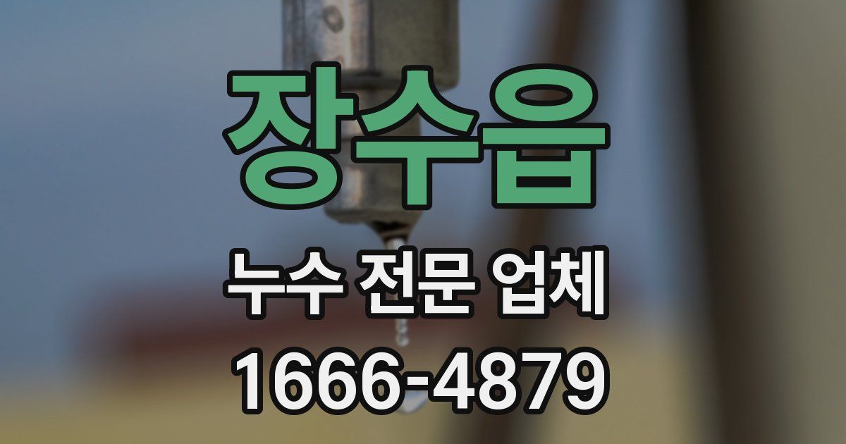 장수읍 누수 전문 업체