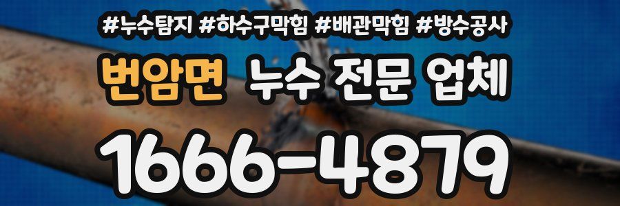 번암면 누수 전문 업체