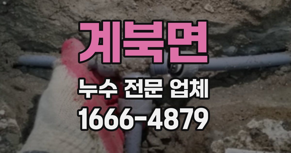 계북면 누수 전문 업체