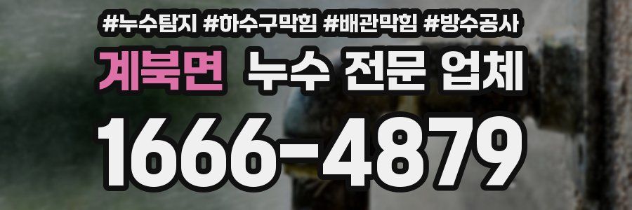 계북면 누수 전문 업체