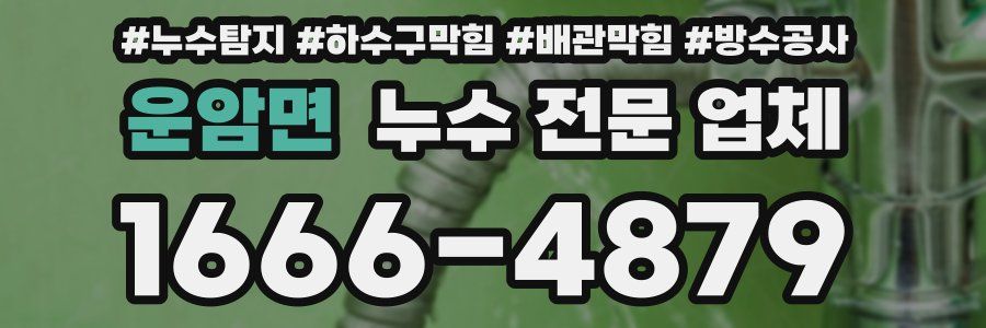 운암면 누수 전문 업체
