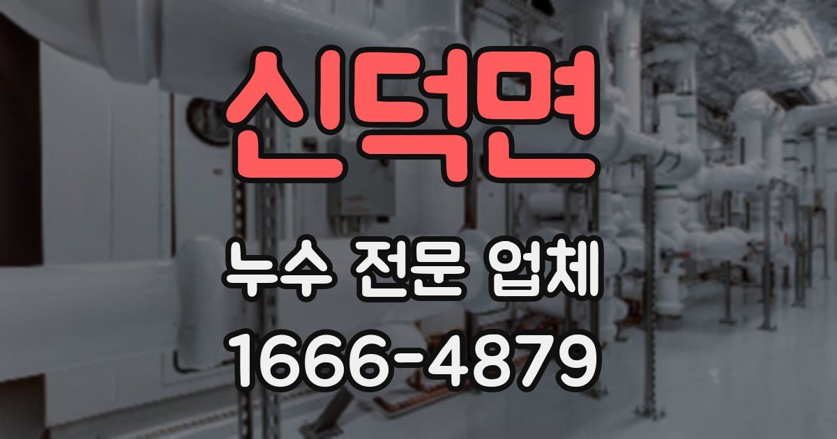 신덕면 누수 전문 업체