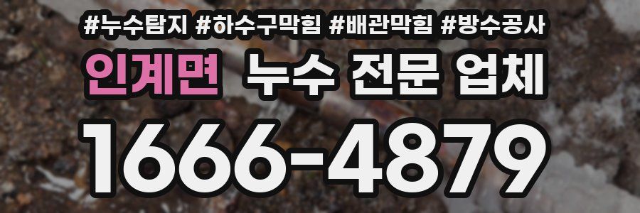 인계면 누수 전문 업체