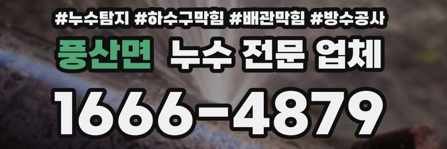 풍산면 누수 전문 업체
