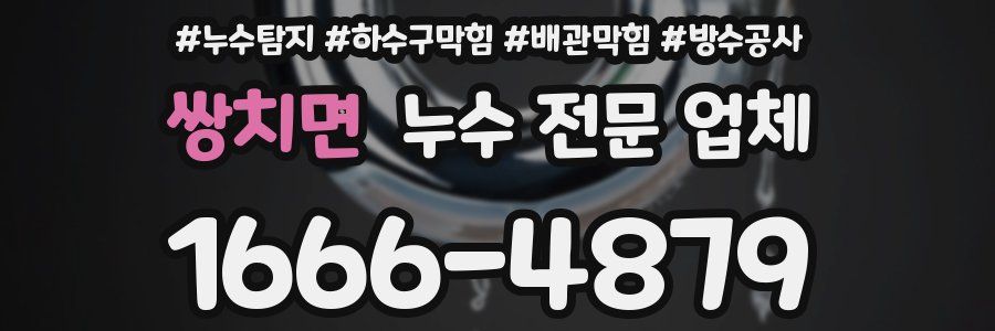 쌍치면 누수 전문 업체
