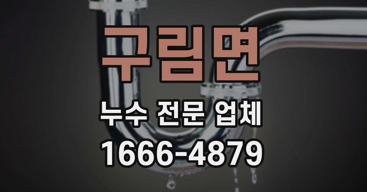 구림면 누수 전문 업체
