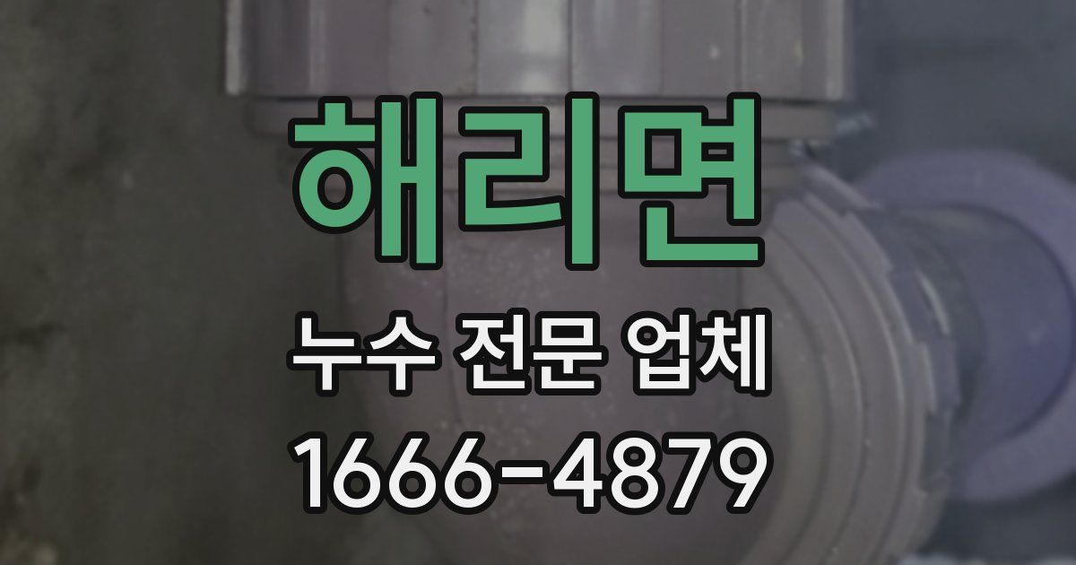 해리면 누수 전문 업체