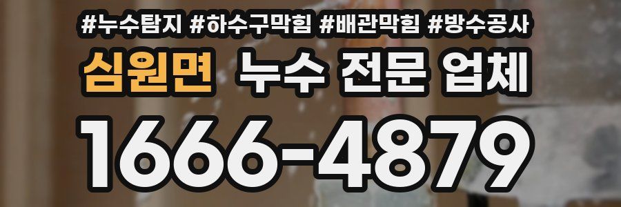 심원면 누수 전문 업체