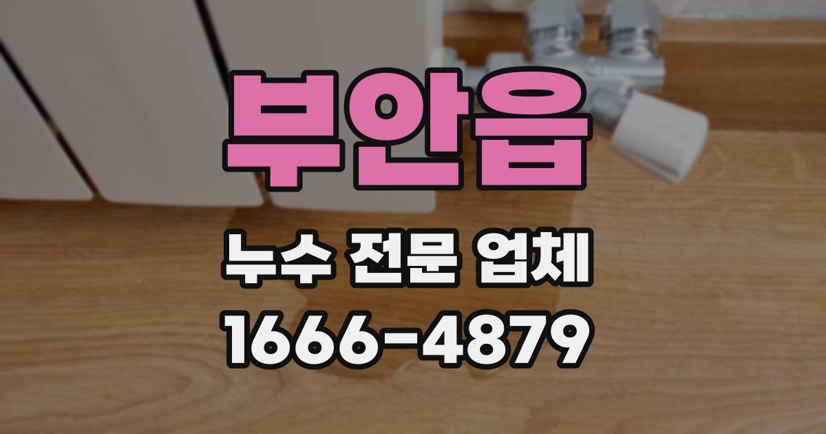 부안읍 누수 전문 업체