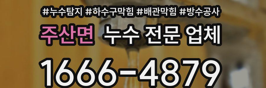 주산면 누수 전문 업체