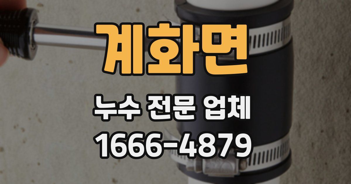 계화면 누수 전문 업체