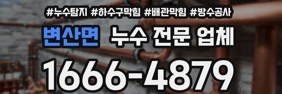 변산면 누수 전문 업체