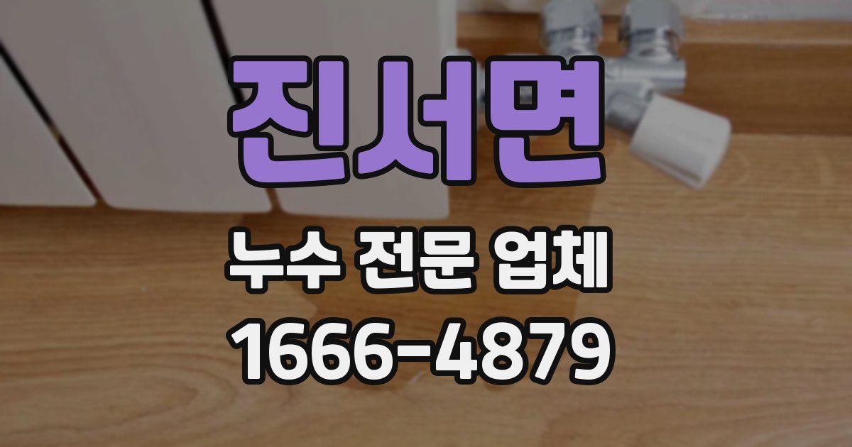 진서면 누수 전문 업체