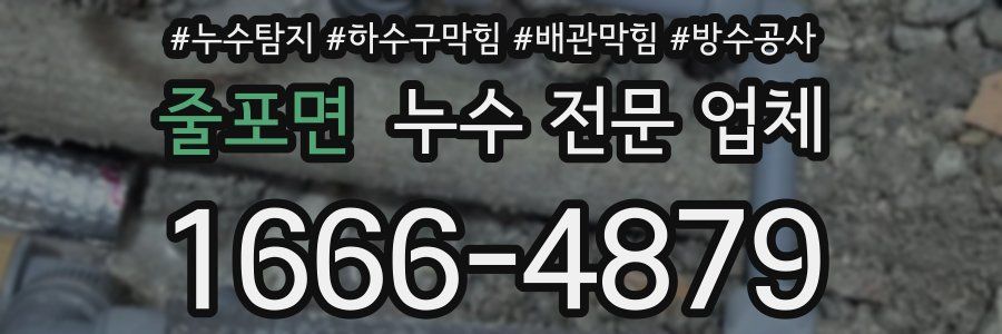 줄포면 누수 전문 업체