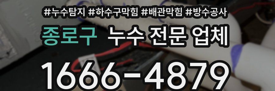 종로구 누수 전문 업체